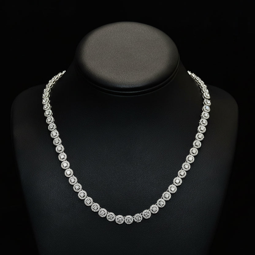 Silver Moissanite Necklace at Flawless Jewelry