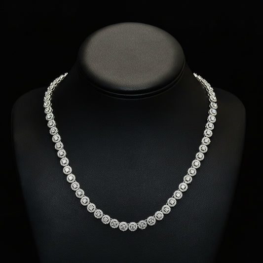 Silver Moissanite Necklace at Flawless Jewelry