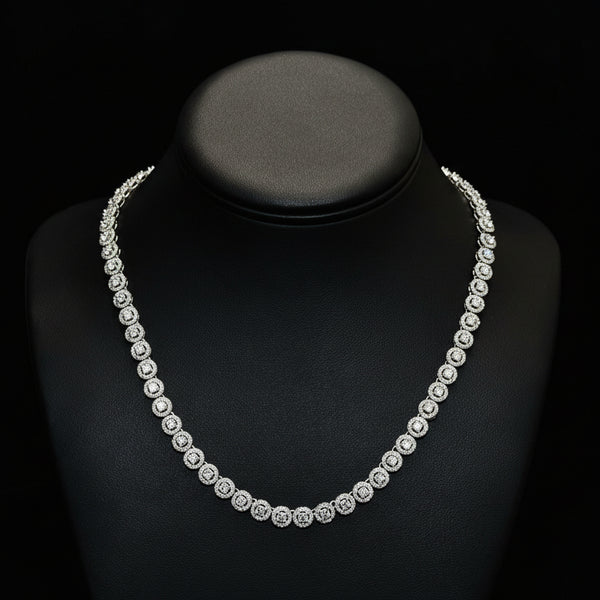 Silver Moissanite Necklace at Flawless Jewelry