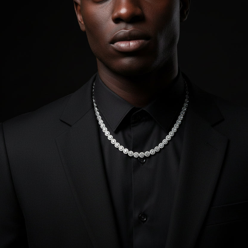 Silver Moissanite Necklace at Flawless Jewelry