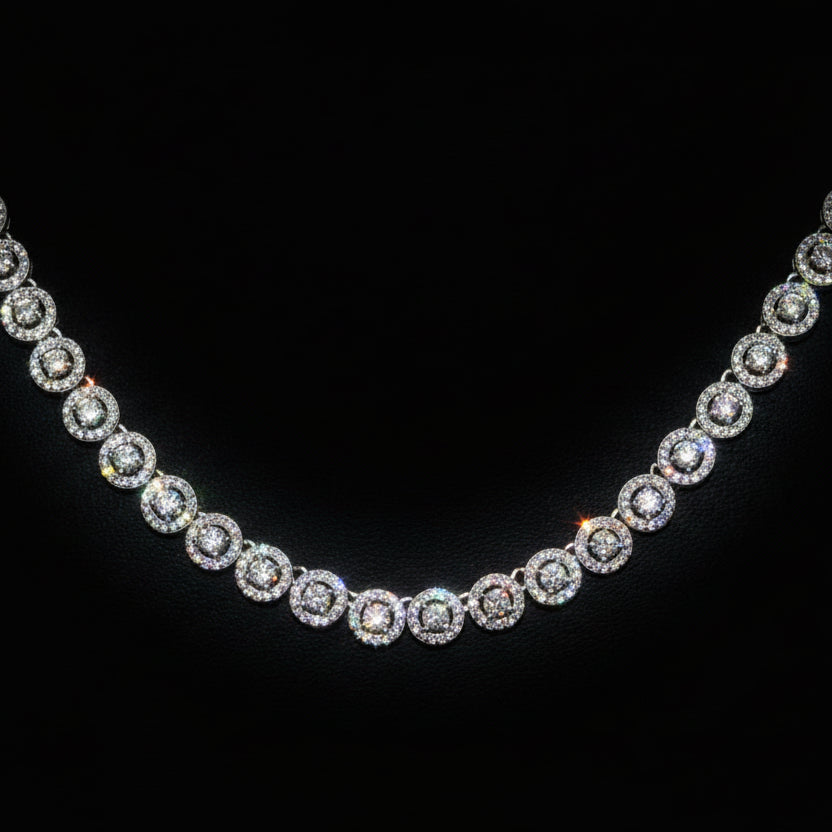 Silver Moissanite Necklace at Flawless Jewelry