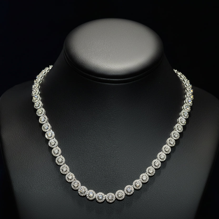 Silver Moissanite Necklace at Flawless Jewelry