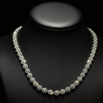 Silver Moissanite Necklace at Flawless Jewelry