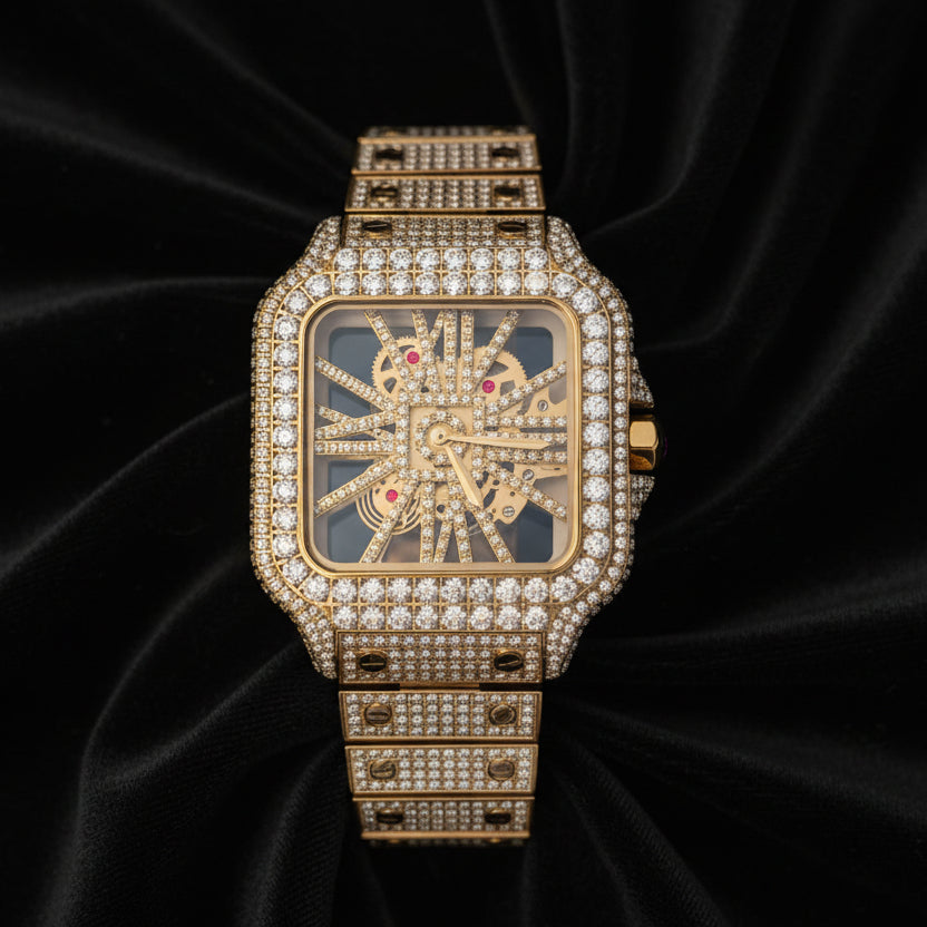 Moissanite 14.01 ctw Skeleton Watch