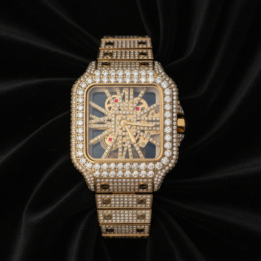 Moissanite 14.01 ctw Skeleton Watch