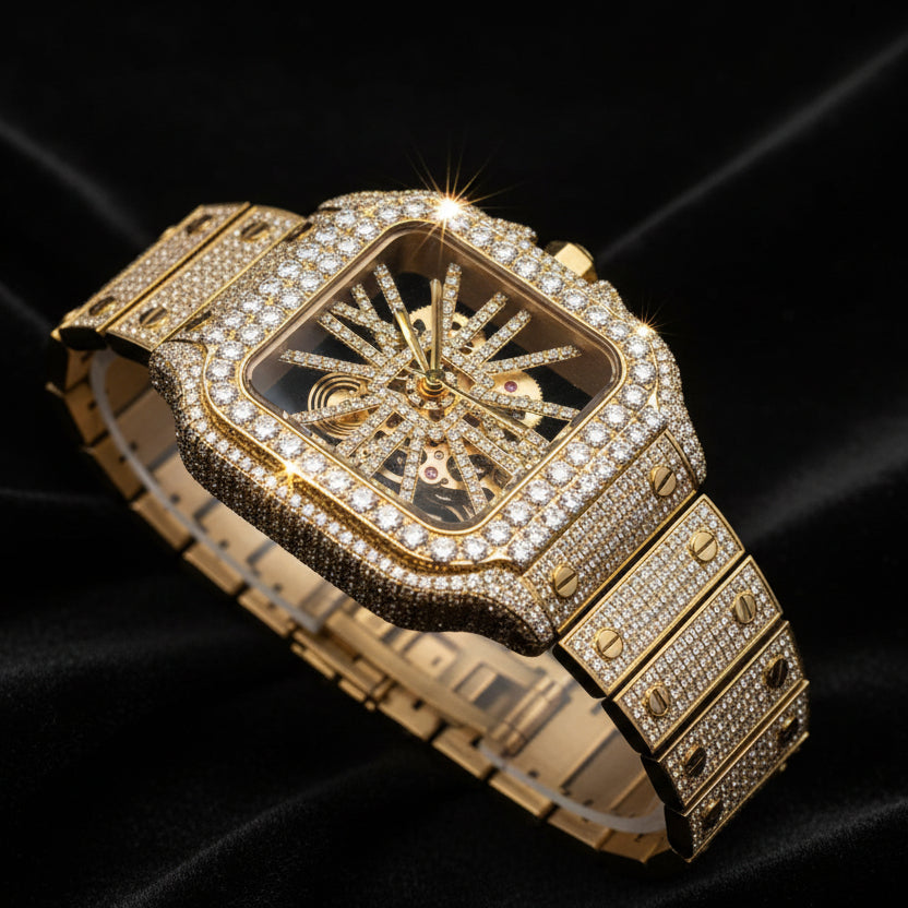 Moissanite 14.01 ctw Skeleton Watch