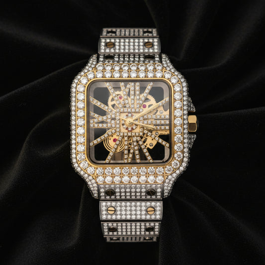 Moissanite 14.01 ctw Skeleton Watch