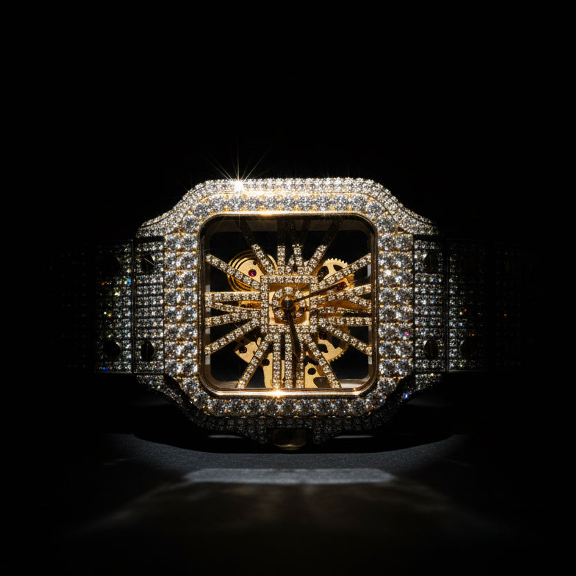 Moissanite 14.01 ctw Skeleton Watch