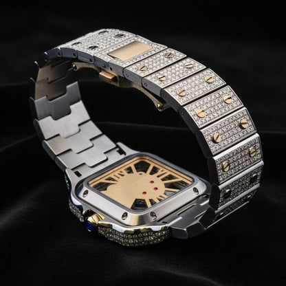 Moissanite 14.01 ctw Skeleton Watch