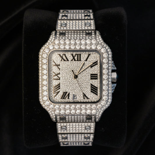 Moissanite 16 ctw VVS Square Watch