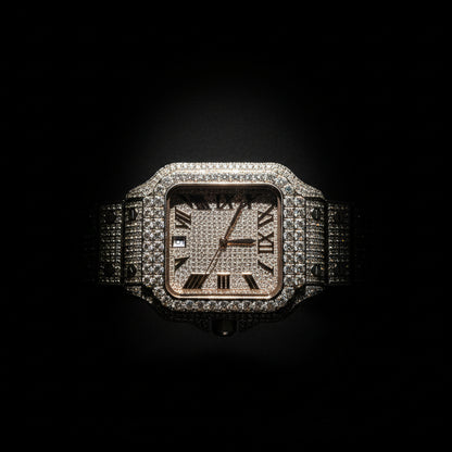 Moissanite 16 ctw VVS Square Watch