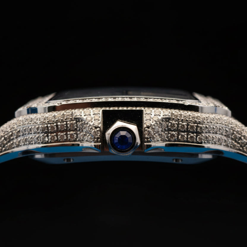 Moissanite 16 ctw VVS Square Watch