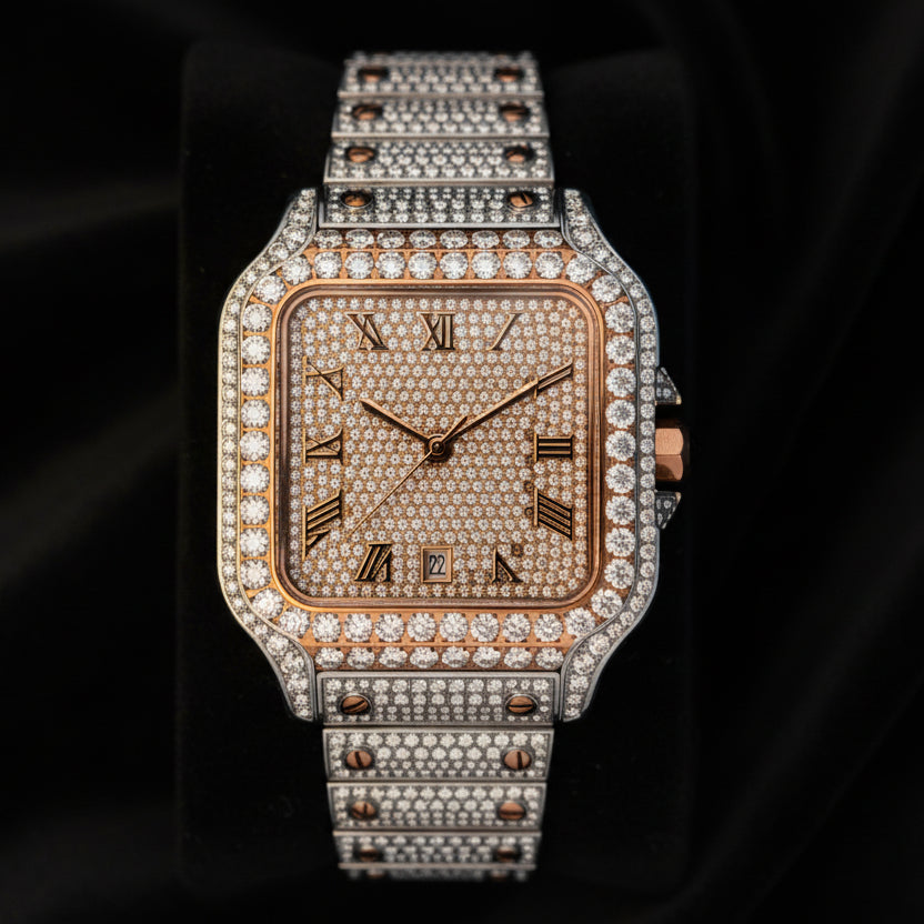 Moissanite 16 ctw VVS Square Watch