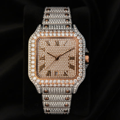 Moissanite 16 ctw VVS Square Watch