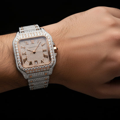 Moissanite 16 ctw VVS Square Watch