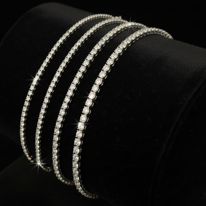 925 Silver Moissanite Tennis Bracelet 2mm at Flawless Jewelry