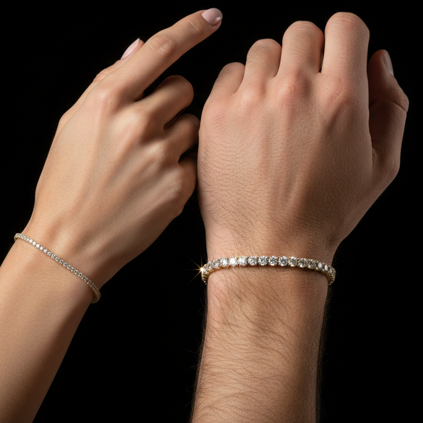 925 Silver Moissanite Tennis Bracelet 2mm at Flawless Jewelry