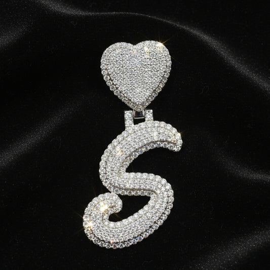 Moissanite Custom 5.53ctw "S" Initial