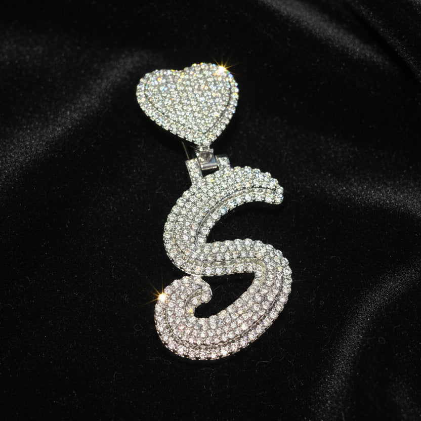 Moissanite Custom 5.53ctw "S" Initial